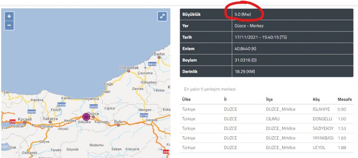 deprem afad