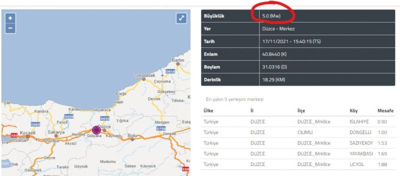 deprem afad